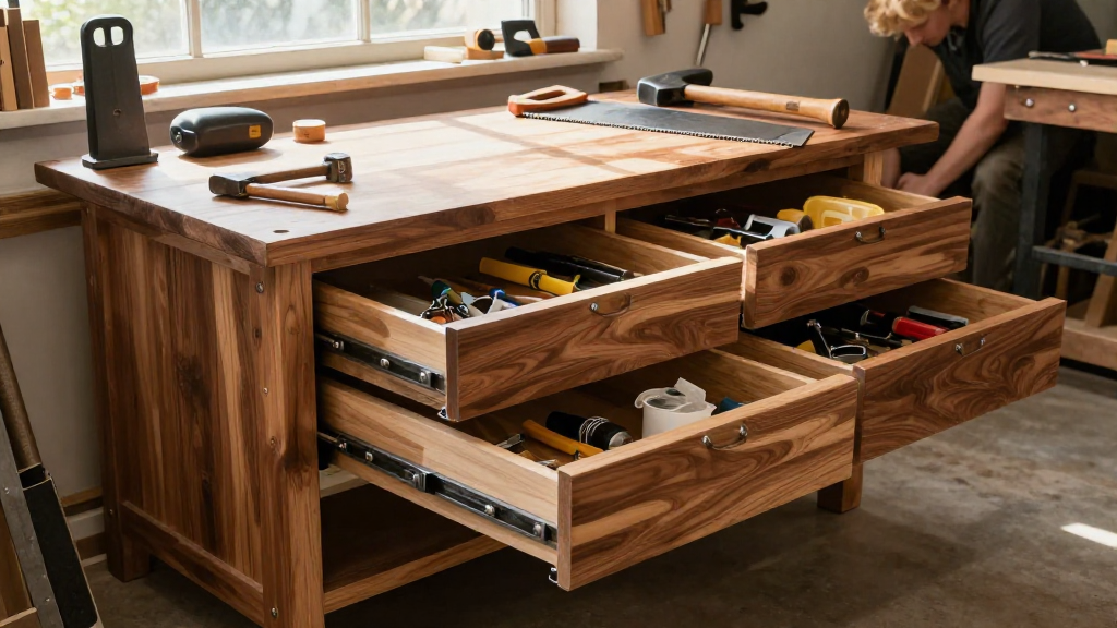 How to Build a Workbench with Integrated Drawers