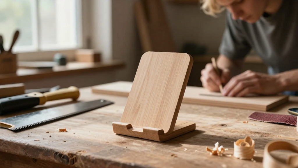 How to Make a Minimalist Wooden Phone Stand