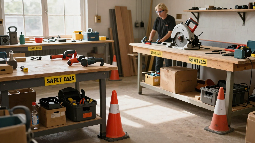 How to Set Up Power Tool Safety Zones in Your Workshop