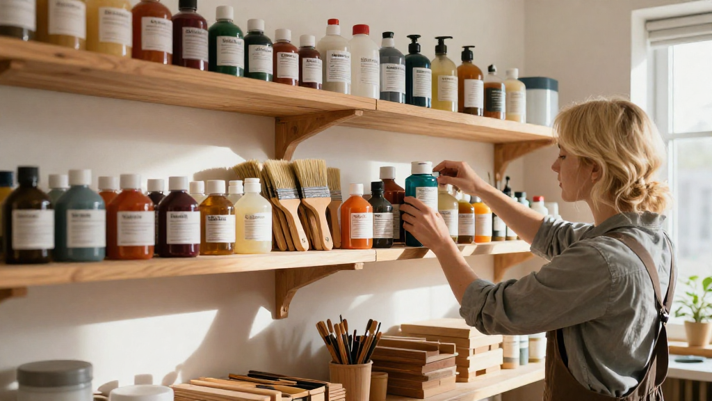 Storing Wood Finishing Supplies Safely and Accessibly